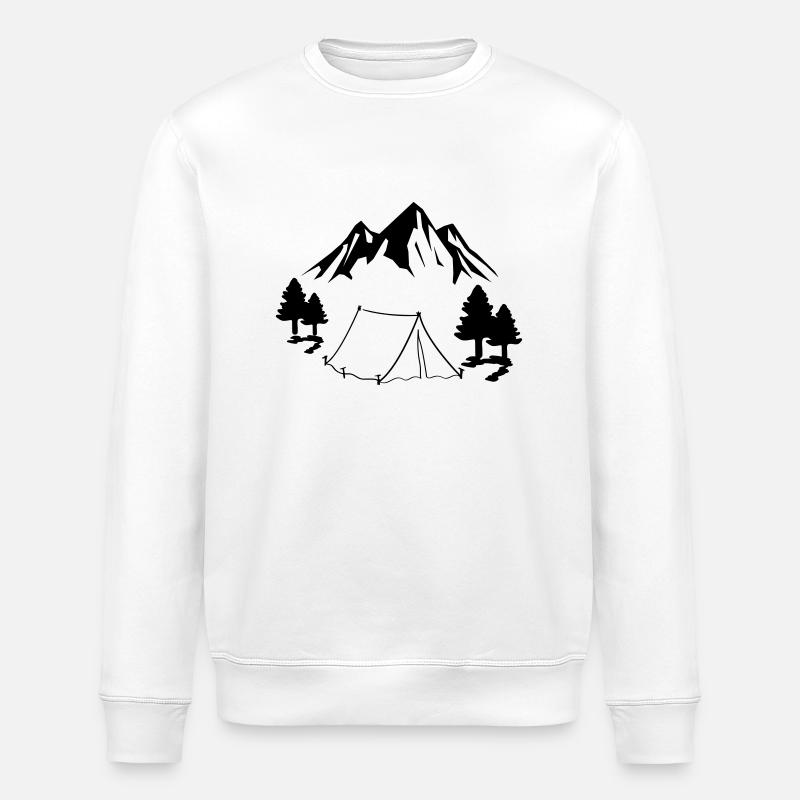 Camping Tent - Stanley/Stella ROLLER Unisex Organic Sweatshirt - white