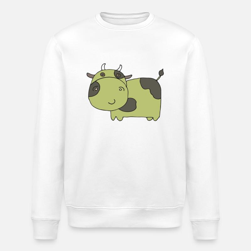 Vert vache - Sweat bio ROLLER Stanley/Stella Unisexe - blanc