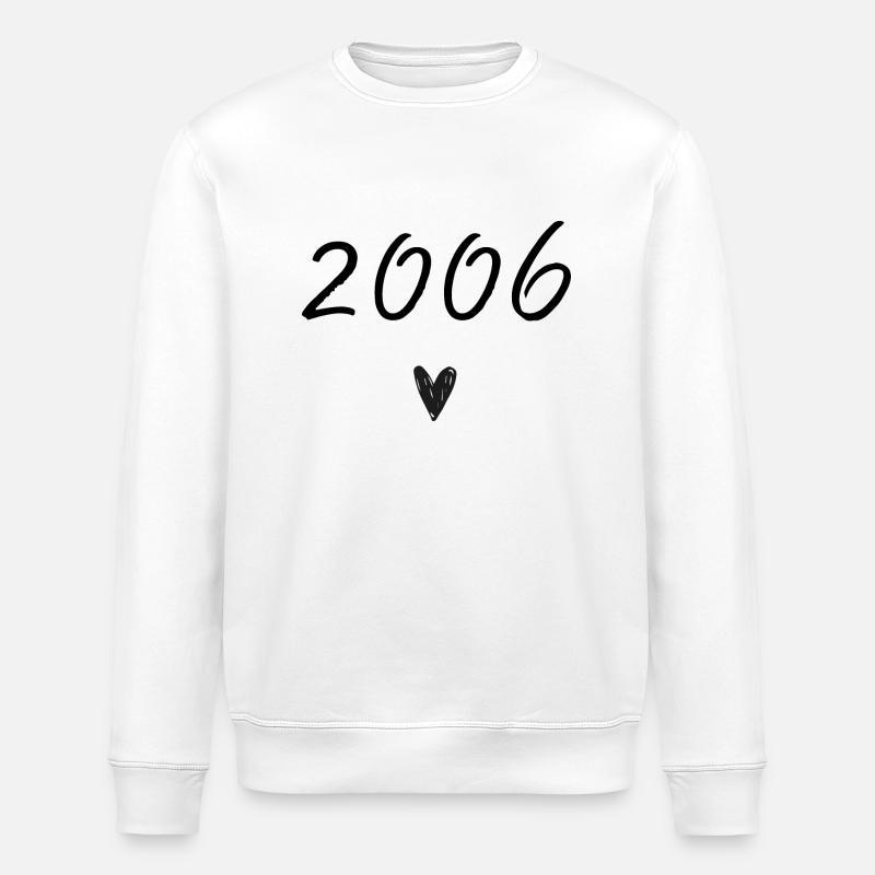 2006 coeur anniversaire - Sweat bio ROLLER Stanley/Stella Unisexe - blanc