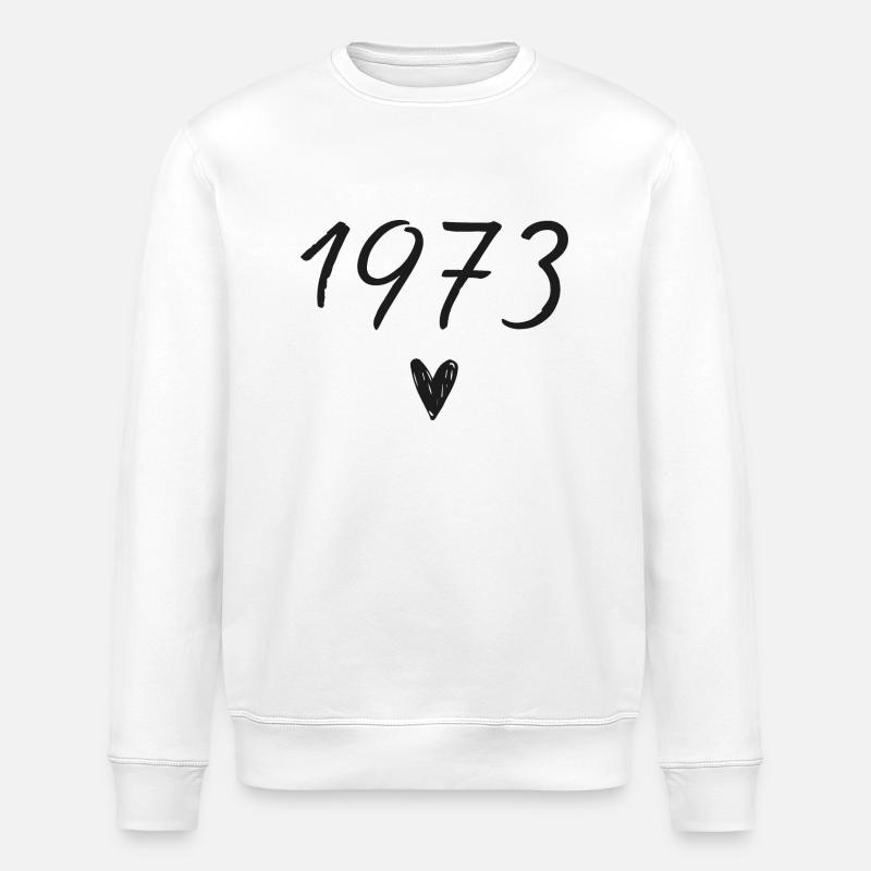 1973 coeur anniversaire - Sweat bio ROLLER Stanley/Stella Unisexe - blanc