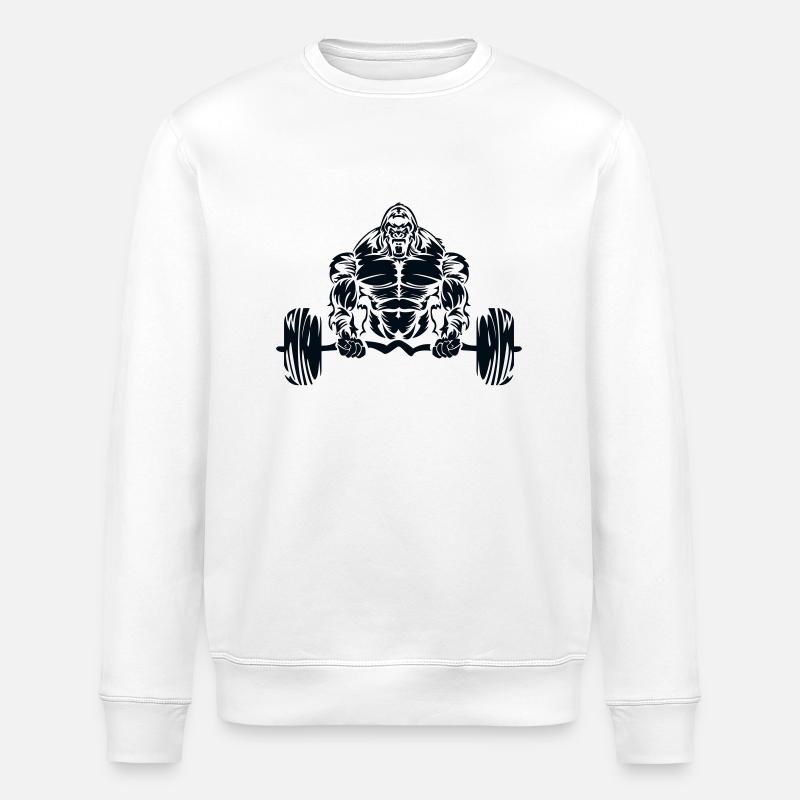 gorilla strong beast - Stanley/Stella Unisex Bio-Sweatshirt ROLLER - Weiß