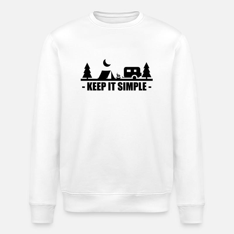 Camping camping-car caravane aventure - Sweat bio ROLLER Stanley/Stella Unisexe - blanc