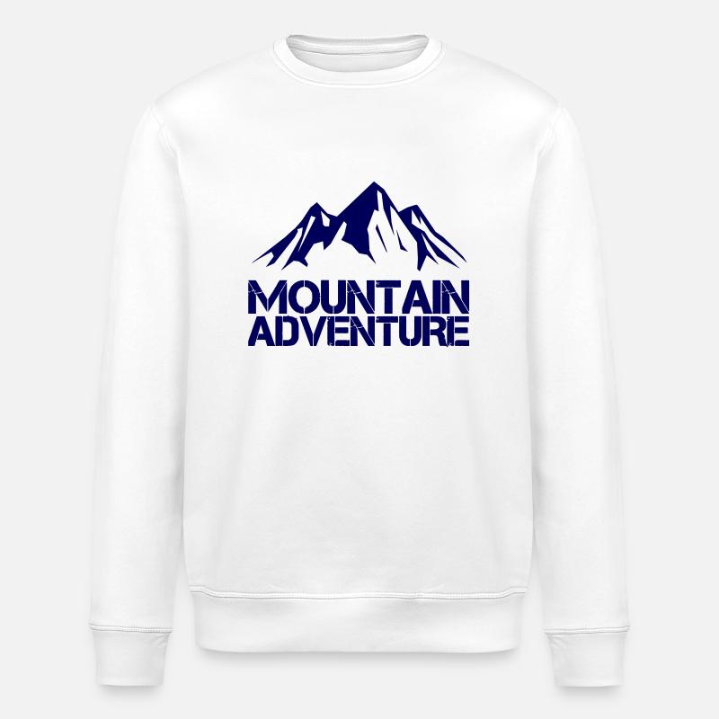 Mountain Adventure - Stanley/Stella ROLLER Unisex Organic Sweatshirt - white