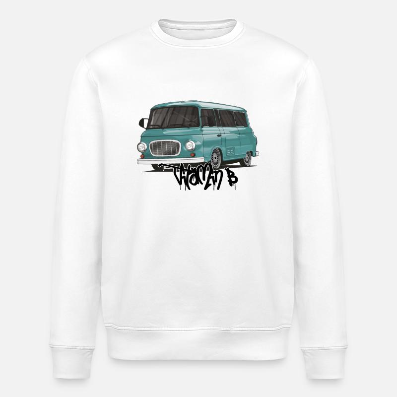 Barkas B1000 // Illustration - Stanley/Stella ROLLER Unisex Organic Sweatshirt - white