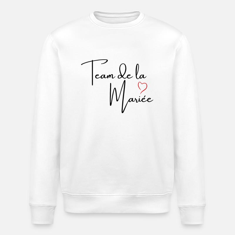 Red Heart Brautteam - Stanley/Stella Unisex Bio-Sweatshirt ROLLER - Weiß