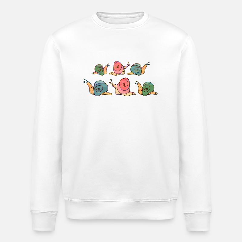 Schnecken - Stanley/Stella Unisex Bio-Sweatshirt ROLLER - Weiß