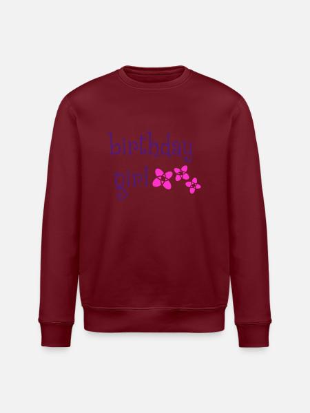 Birthday Girl - Stanley/Stella ROLLER Unisex Organic Sweatshirt - white