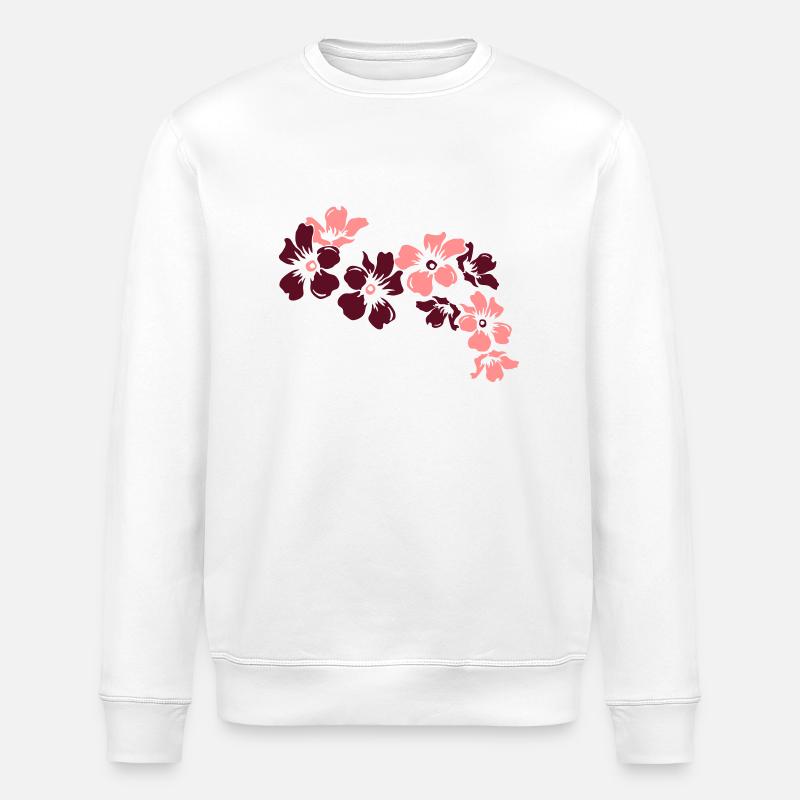 Flowers - Stanley/Stella ROLLER Unisex Organic Sweatshirt - white