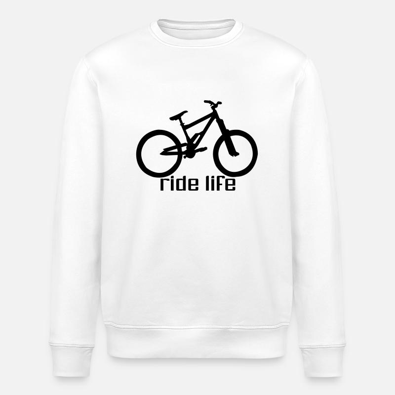 MTB Ridelife - Stanley/Stella Unisex Bio-Sweatshirt ROLLER - Weiß