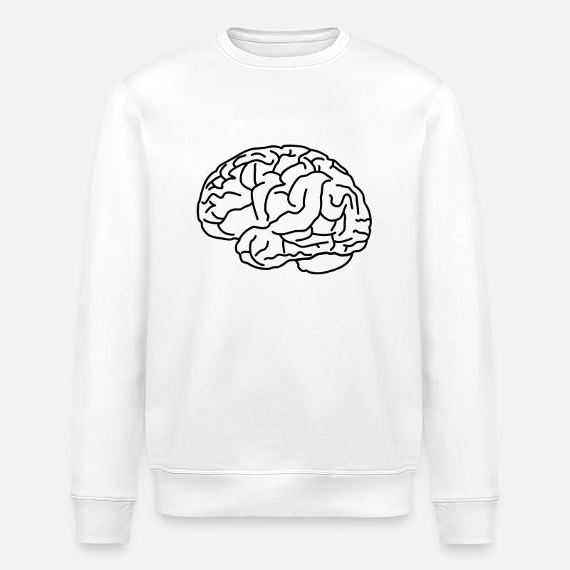 Brain - Stanley/Stella ROLLER Unisex Organic Sweatshirt - white