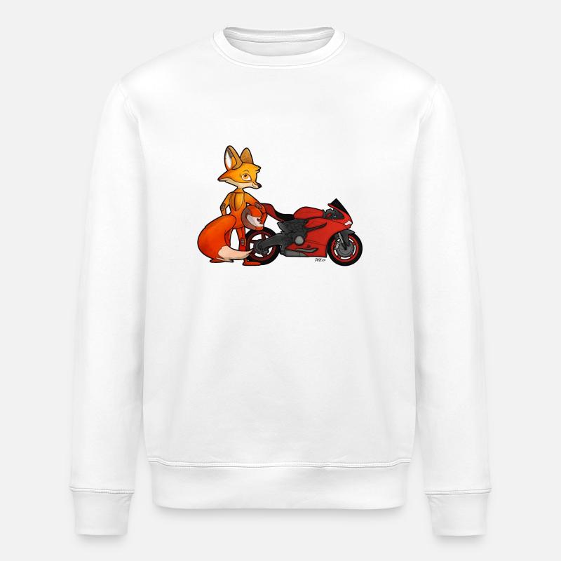 Fuchs Motorrad - Stanley/Stella Unisex Bio-Sweatshirt ROLLER - Weiß