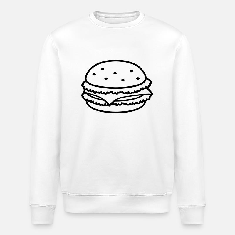 fastfood_hamburger_1c - Sweat bio ROLLER Stanley/Stella Unisexe - blanc