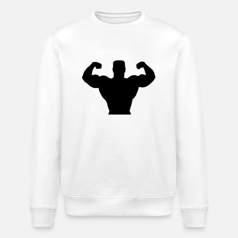 muscles_2 - Stanley/Stella ROLLER Unisex Organic Sweatshirt - white