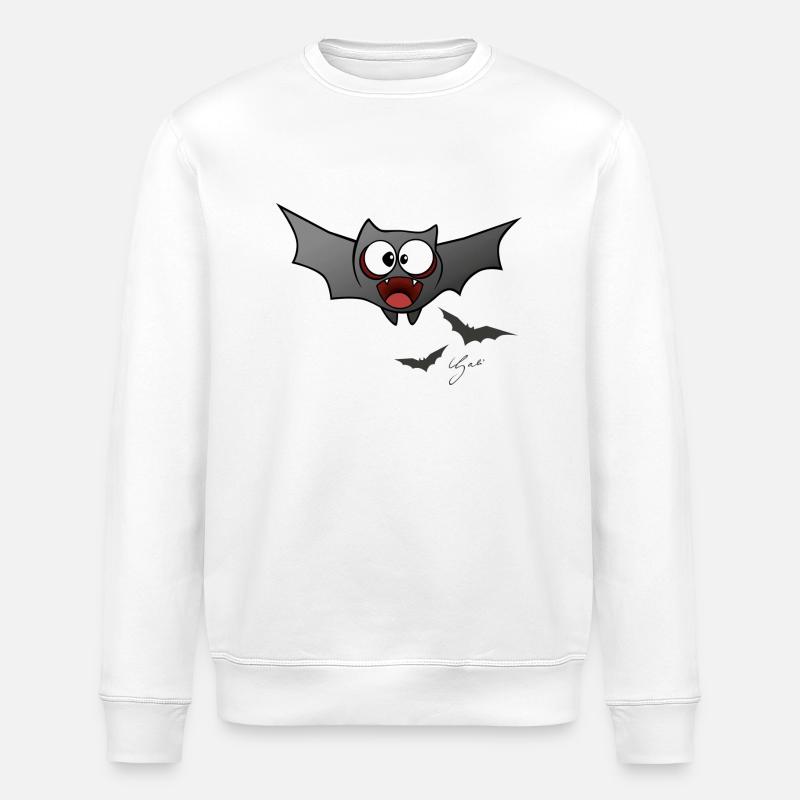 Fledermaus - Stanley/Stella Unisex Bio-Sweatshirt ROLLER - Weiß
