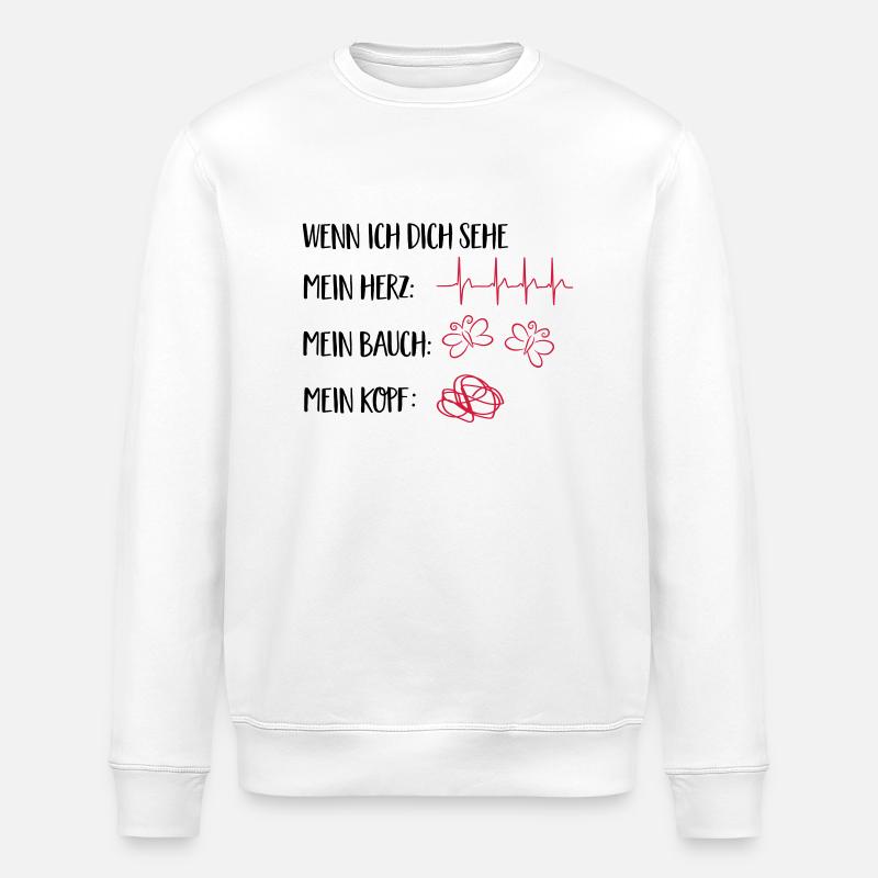 verliebt - Stanley/Stella Unisex Bio-Sweatshirt ROLLER - Weiß