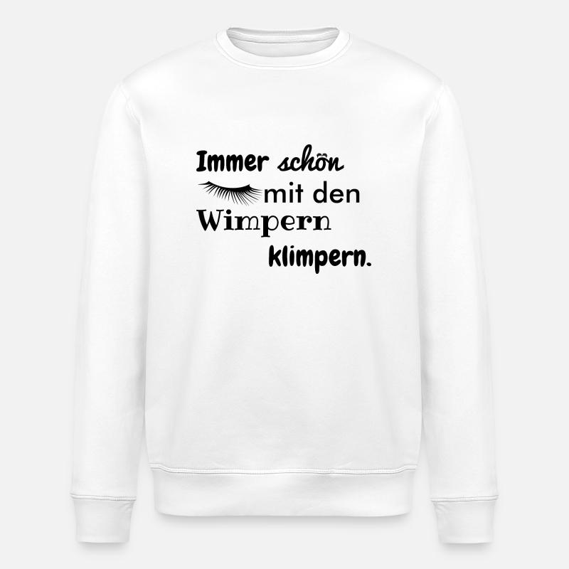 wimpern klimpern - Stanley/Stella Unisex Bio-Sweatshirt ROLLER - Weiß