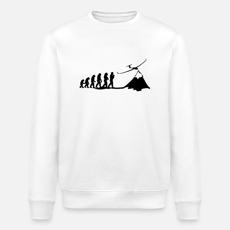 segelflug evolution - Stanley/Stella Unisex Bio-Sweatshirt ROLLER - Weiß
