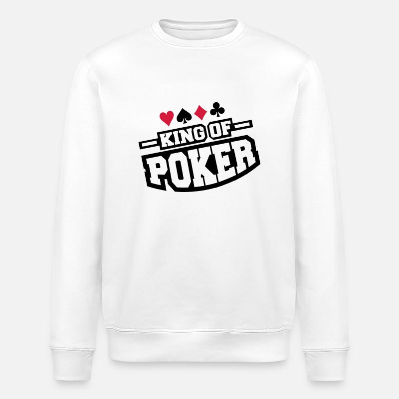 king_of_poker_design_c2 - Sweat bio ROLLER Stanley/Stella Unisexe - blanc