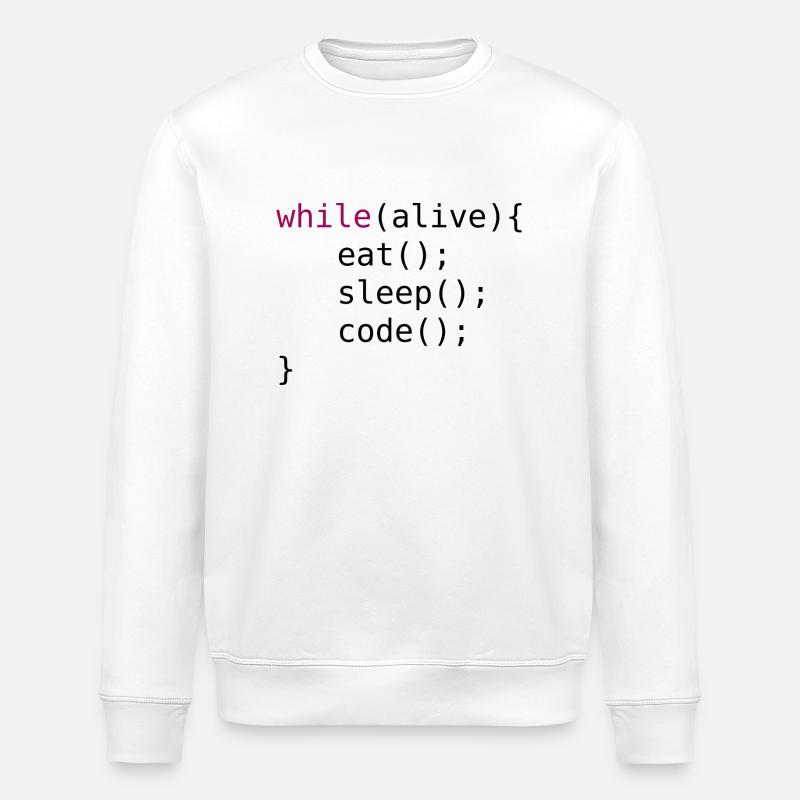 Lustiger Code Quellcode - Stanley/Stella Unisex Bio-Sweatshirt ROLLER - Weiß