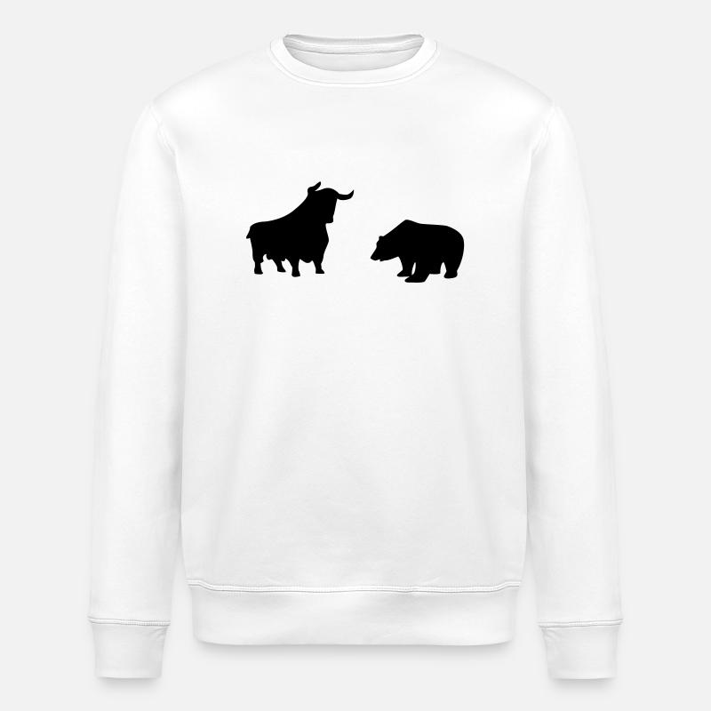 Bull et Bear - Sweat bio ROLLER Stanley/Stella Unisexe - blanc