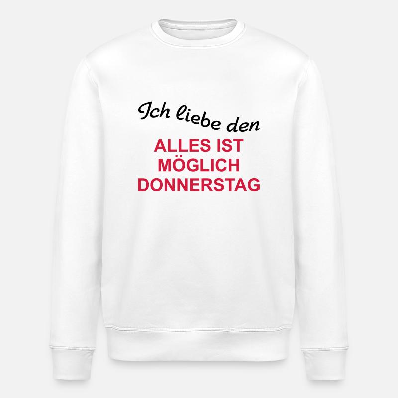 Everything is possible Thursday - Stanley/Stella ROLLER Unisex Organic Sweatshirt - white