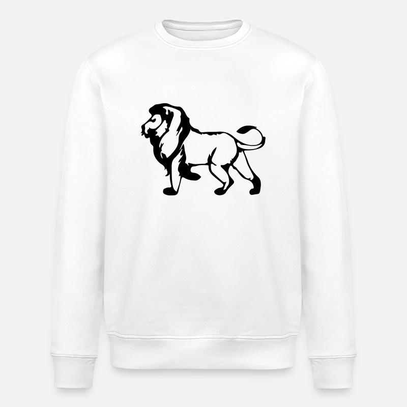 lion_shape - Stanley/Stella ROLLER Unisex Organic Sweatshirt - white