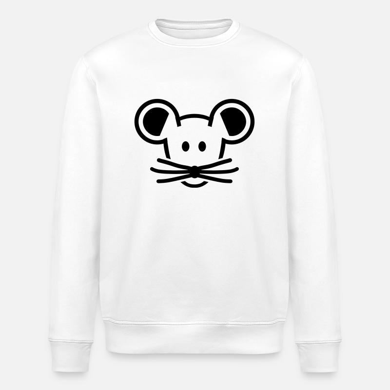 Mouse - Stanley/Stella ROLLER Unisex Organic Sweatshirt - white