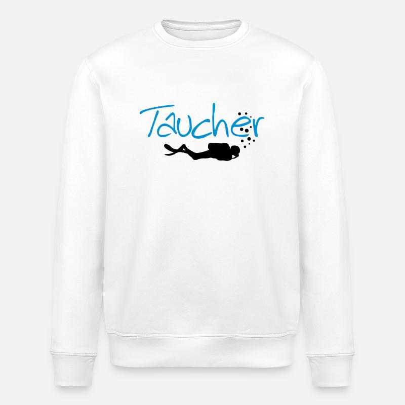 taucher_we2 - Stanley/Stella Unisex Bio-Sweatshirt ROLLER - Weiß