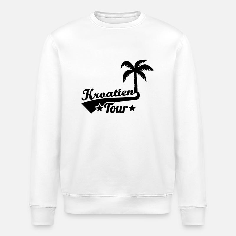 Kroatien - Stanley/Stella Unisex Bio-Sweatshirt ROLLER - Weiß