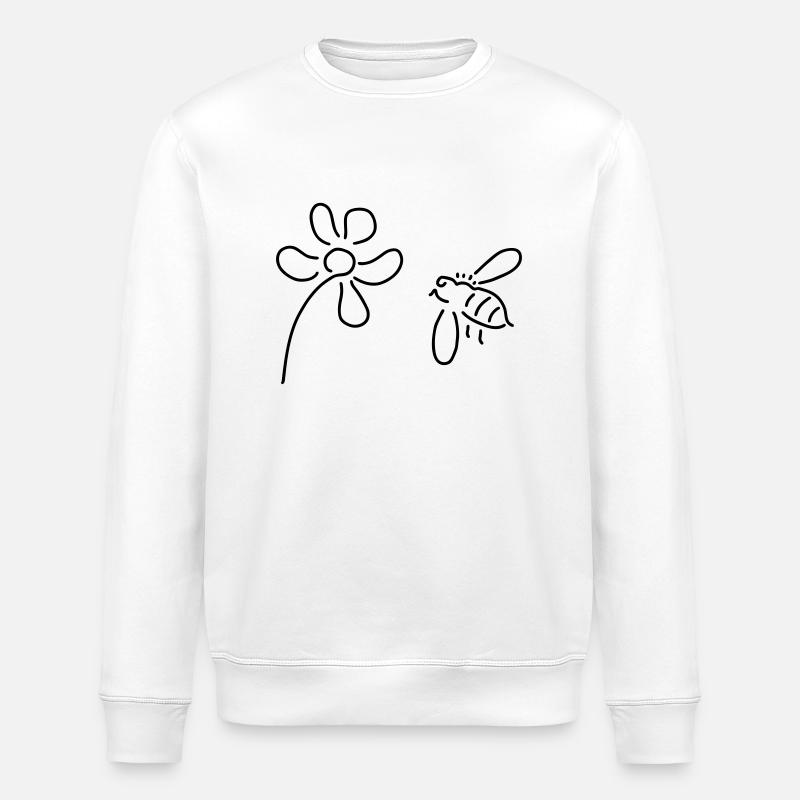 biene sammelt honig - Stanley/Stella Unisex Bio-Sweatshirt ROLLER - Weiß