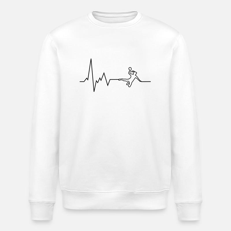 pulsation du cœur handball - Sweat bio ROLLER Stanley/Stella Unisexe - blanc
