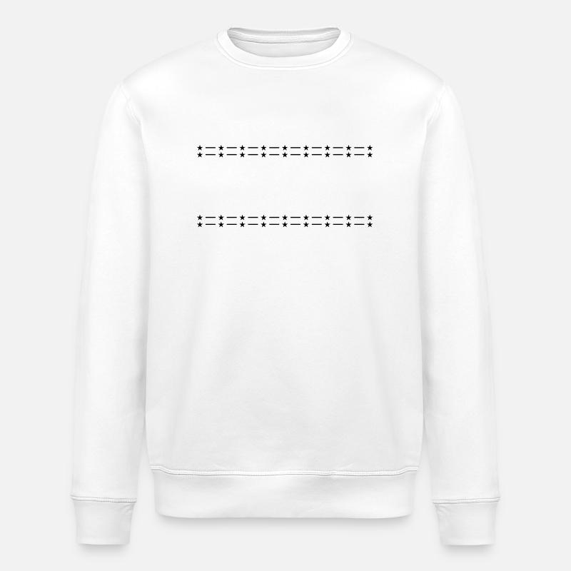linie sterne - Stanley/Stella Unisex Bio-Sweatshirt ROLLER - Weiß