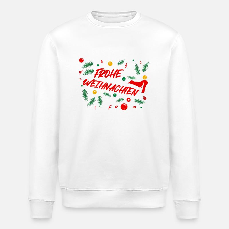 Joyeux Noël - Gui - Sweat bio ROLLER Stanley/Stella Unisexe - blanc