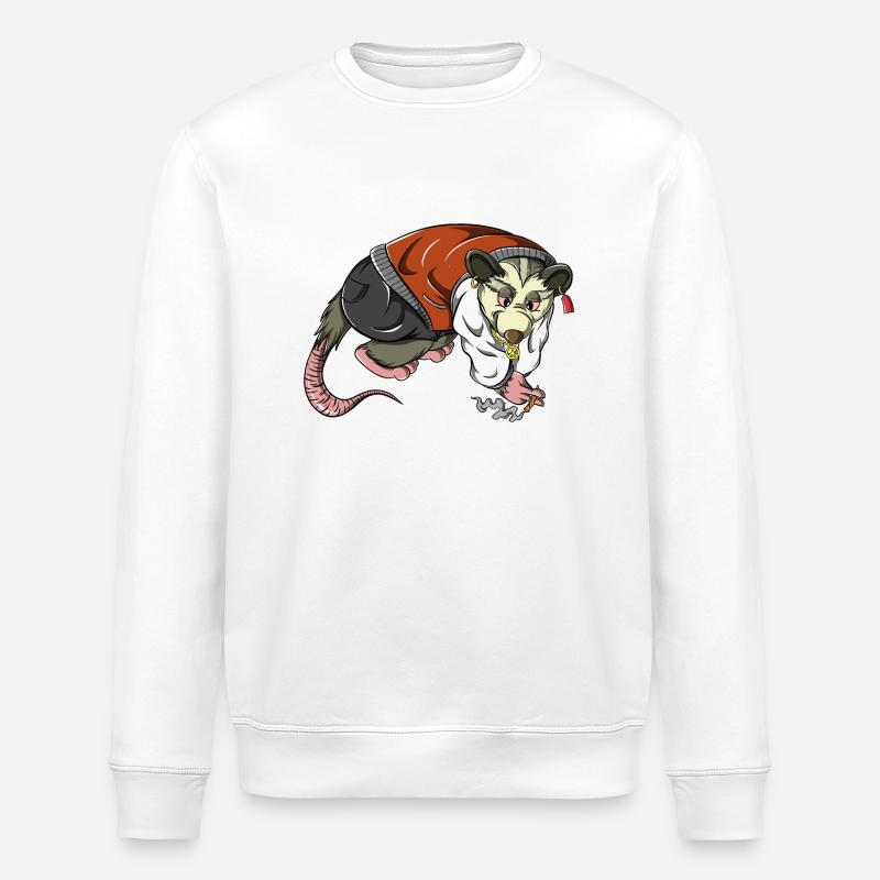 Christoph, Possum - Stanley/Stella Unisex Bio-Sweatshirt ROLLER - Weiß