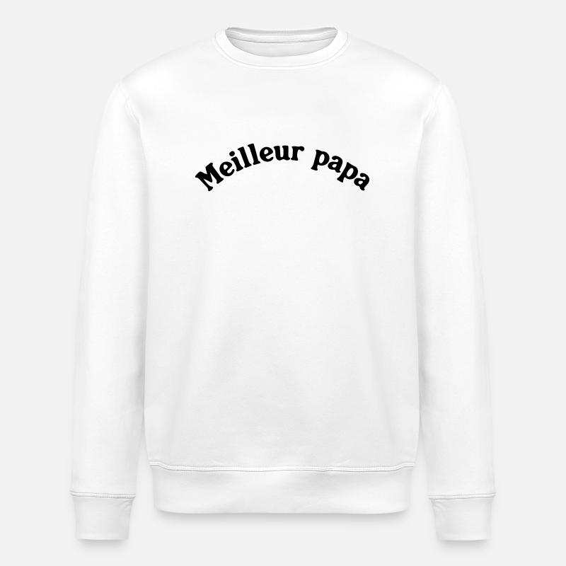 MEILLEUR PAPA - Sweat bio ROLLER Stanley/Stella Unisexe - blanc