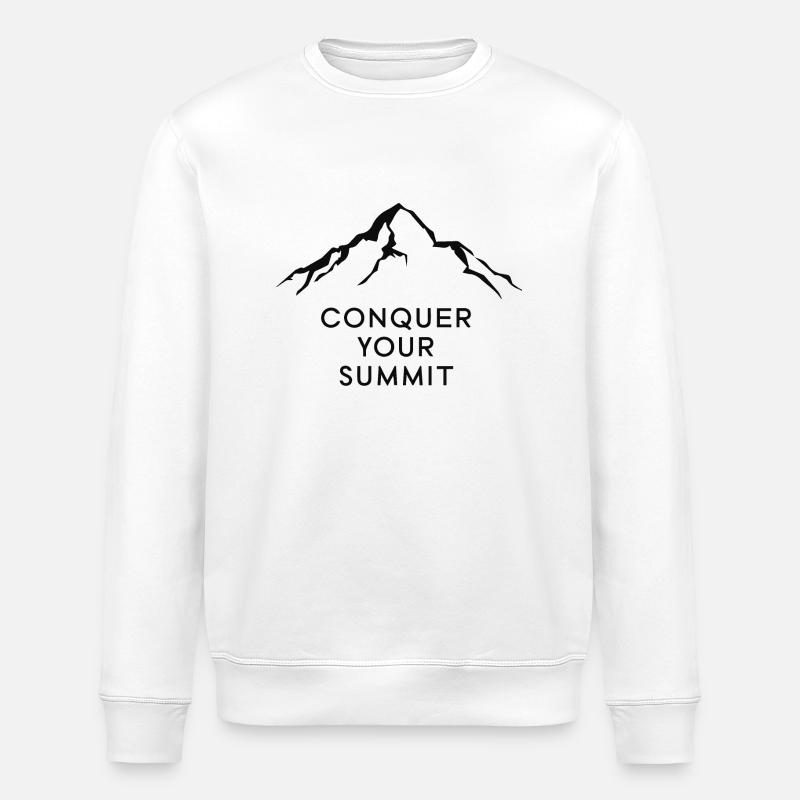 CONQUER YOUR SUMMIT - Stanley/Stella ROLLER Unisex Organic Sweatshirt - white