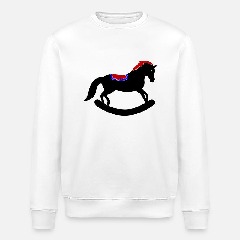 rocking horse - Stanley/Stella Unisex Bio-Sweatshirt ROLLER - Weiß