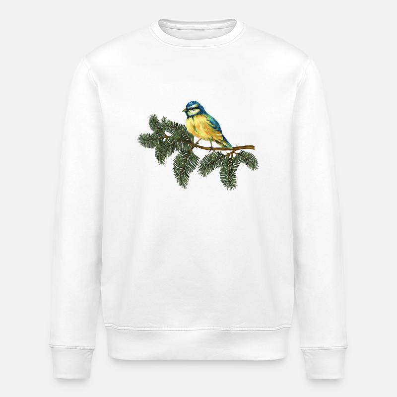 Bunter Vogel - Stanley/Stella Unisex Bio-Sweatshirt ROLLER - Weiß