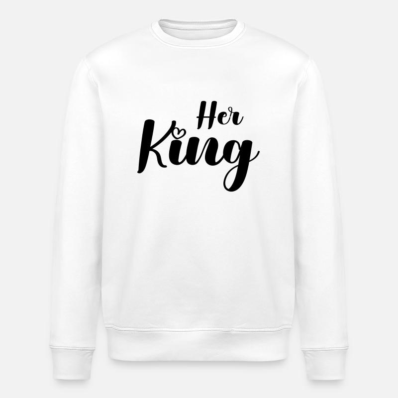her king - Stanley/Stella ROLLER Unisex Organic Sweatshirt - white
