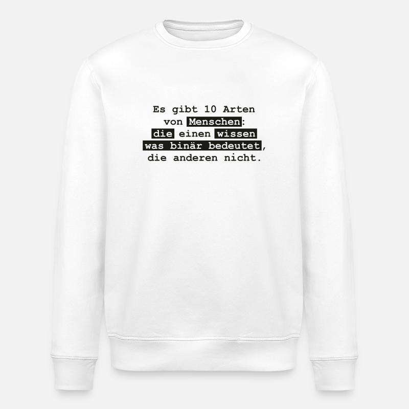 Binär - Stanley/Stella Unisex Bio-Sweatshirt ROLLER - Weiß