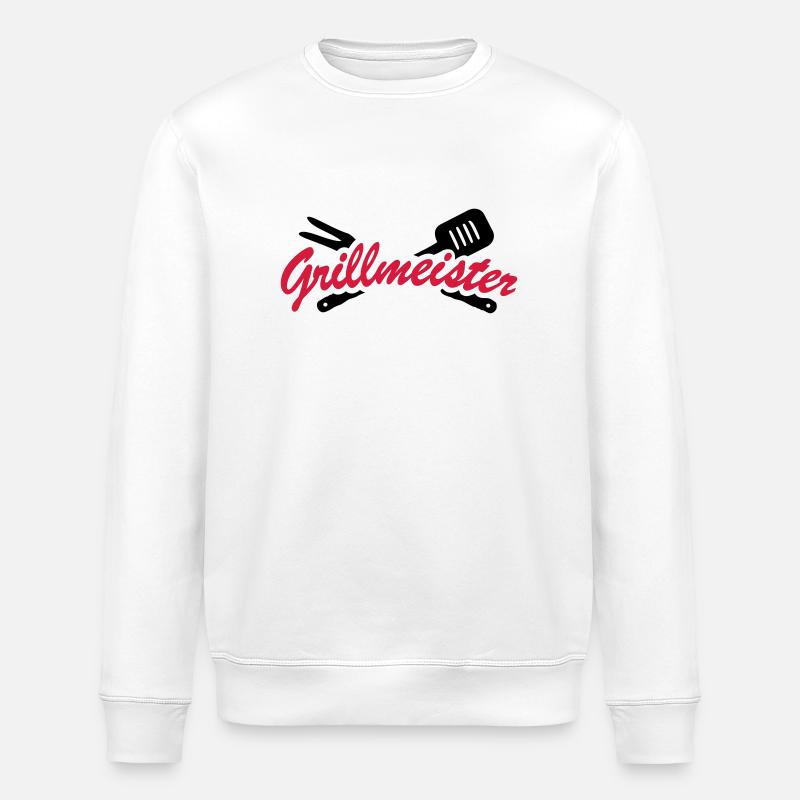 Grill Master - Stanley/Stella ROLLER Unisex Organic Sweatshirt - white