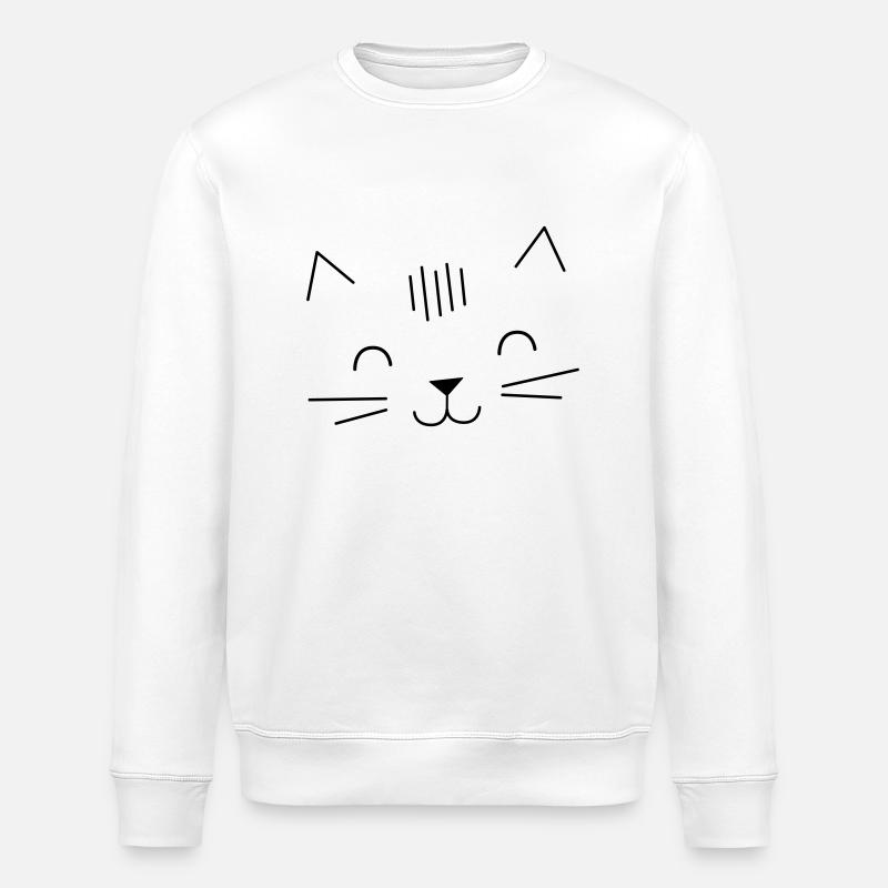 smiley chat - Sweat bio ROLLER Stanley/Stella Unisexe - blanc