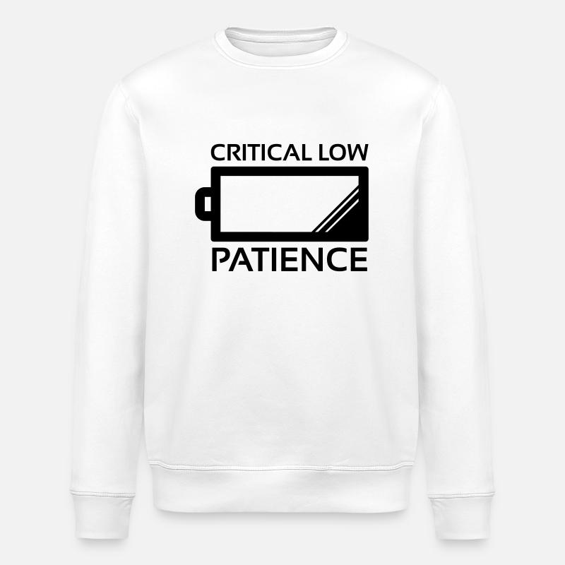 Critical Low Patience - Sweat bio ROLLER Stanley/Stella Unisexe - blanc