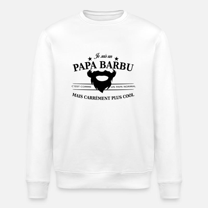 papa barbu - Sweat bio ROLLER Stanley/Stella Unisexe - blanc