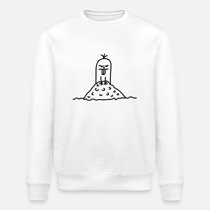 maulwurf_1c - Stanley/Stella ROLLER Unisex Organic Sweatshirt - white