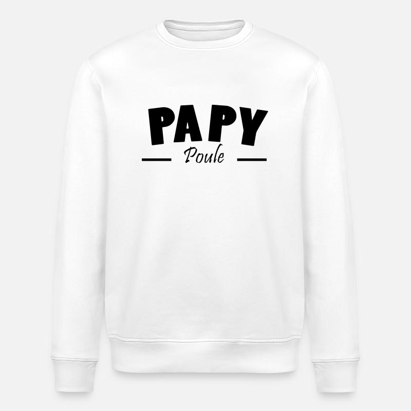 papy poule - Sweat bio ROLLER Stanley/Stella Unisexe - blanc