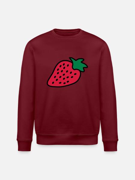 strawberry - Stanley/Stella ROLLER Unisex Organic Sweatshirt - white