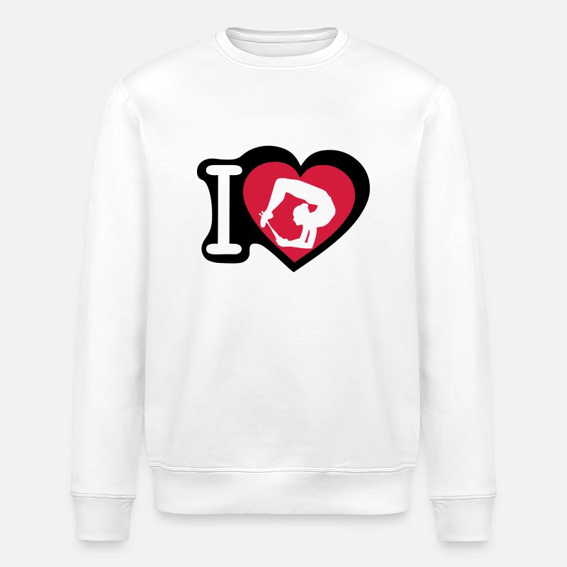 grs love coeur heart gymnastique8 - Sweat bio ROLLER Stanley/Stella Unisexe - blanc