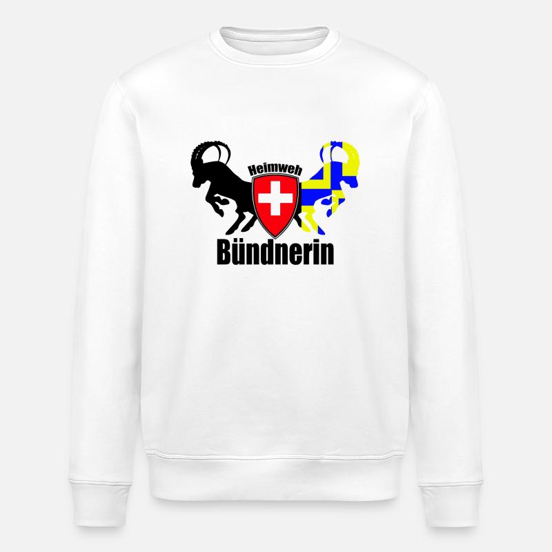 heimweh bündnerin - Stanley/Stella Unisex Bio-Sweatshirt ROLLER - Weiß