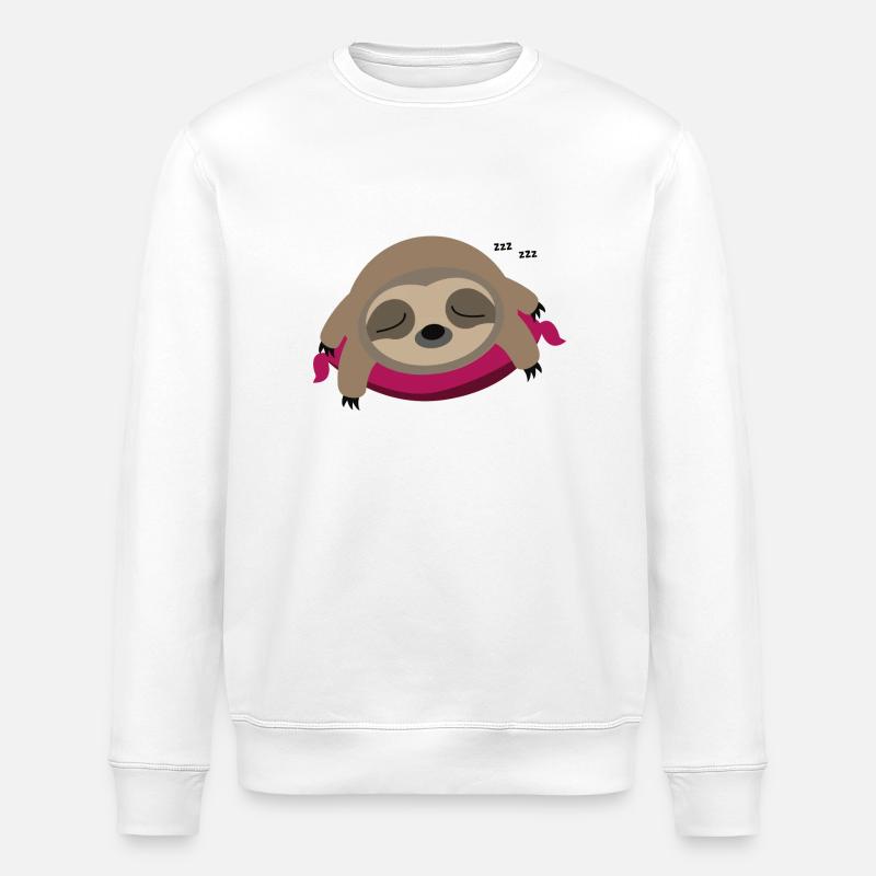Faultier - Stanley/Stella Unisex Bio-Sweatshirt ROLLER - Weiß
